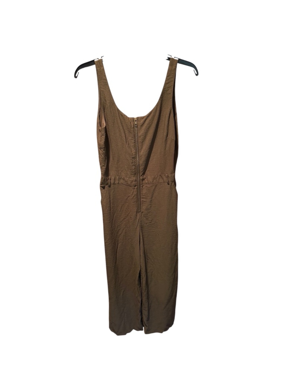 Melloday Front Zip Jumpsuit in Olive XS